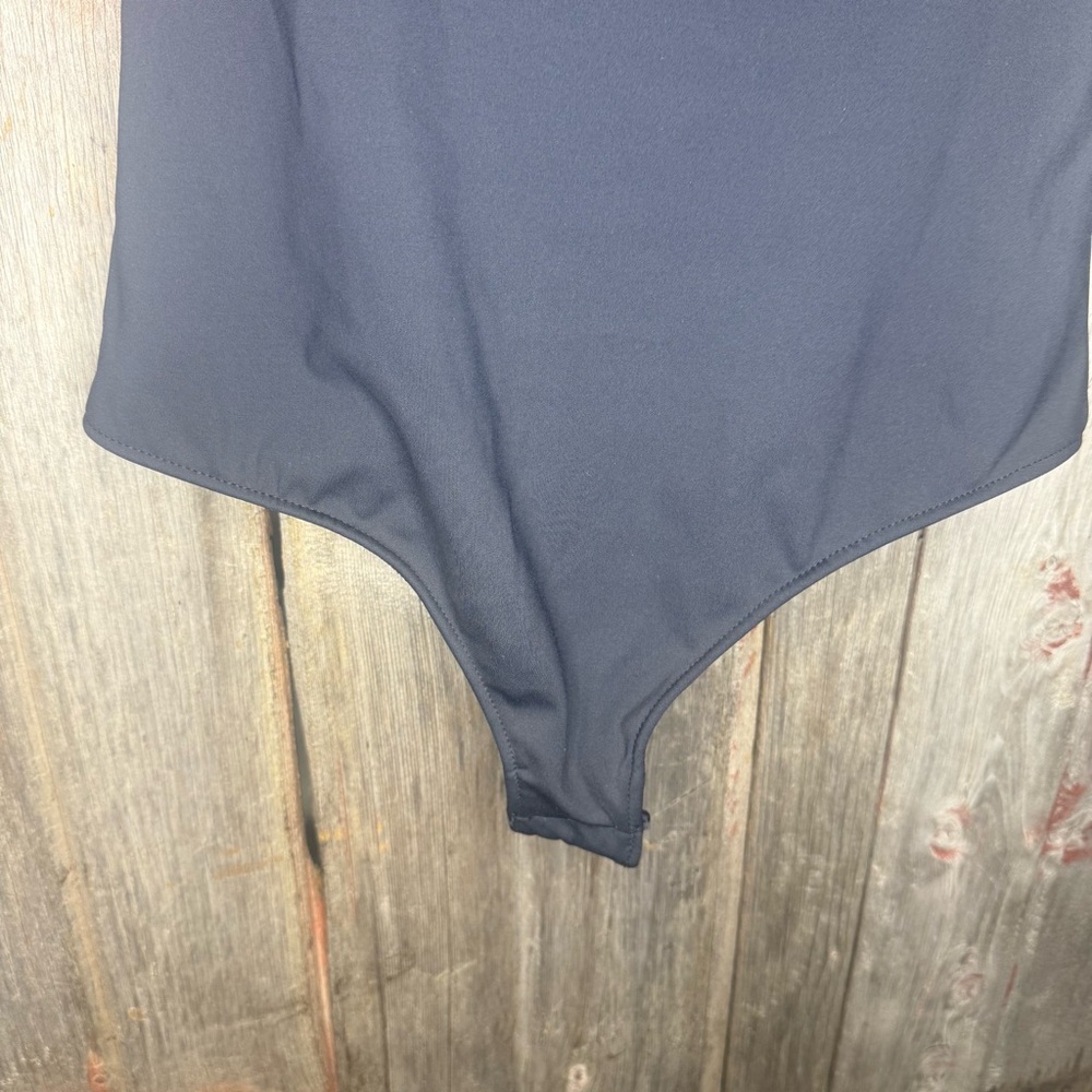 Free People Square Eyes Bodysuit in Black Short Sleeve Square Neck XS - Picture 5 of 11